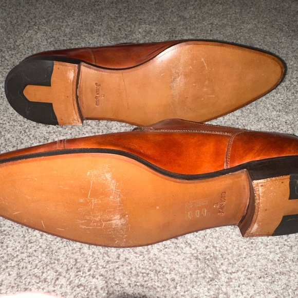 John Lobb Tan Kenton Single Monkstrap Pristine 11-11.5